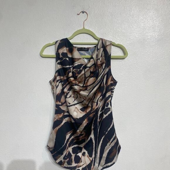 Adrienne Landau Spice Tiger Print Sleeveless Blouse Sz s - Picture 1 of 10